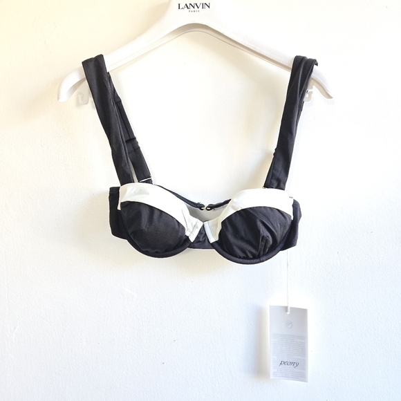 New Peony Swimwear Keepsake Balconette Top/Ruched Staple Hi Stretch Bottoms Set - Picture 5 of 12